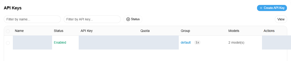 Creating a Seedance API key in the TokenRoc console
